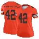 ＃42 Women's Easton Mascarenas-Arnold Orange Legend Cleveland Browns Inverted Jersey