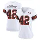 ＃42 Women's Easton Mascarenas-Arnold White Game Cleveland Browns 1946 Collection Alternate Jersey