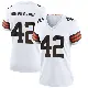 ＃42 Women's Easton Mascarenas-Arnold White Game Cleveland Browns Jersey