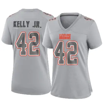 ＃42 Women's John Kelly Jr. Gray Game Cleveland Browns Atmosphere Fashion Jersey