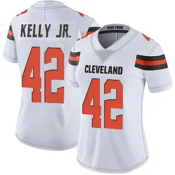 ＃42 Women's John Kelly Jr. White Limited Cleveland Browns Vapor Untouchable Jersey