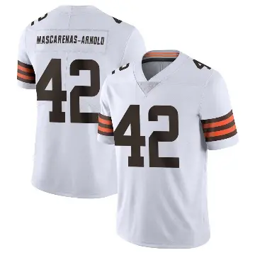 ＃42 Youth Easton Mascarenas-Arnold White Limited Cleveland Browns Vapor Untouchable Jersey