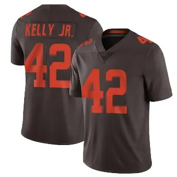 ＃42 Youth John Kelly Jr. Brown Limited Cleveland Browns Vapor Alternate Jersey