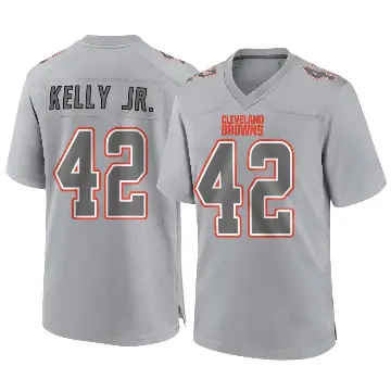 ＃42 Youth John Kelly Jr. Gray Game Cleveland Browns Atmosphere Fashion Jersey
