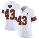 ＃43 Men's Drew Biber White Limited Cleveland Browns Vapor 1946 Collection Alternate Jersey