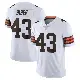 ＃43 Men's Drew Biber White Limited Cleveland Browns Vapor Untouchable Jersey