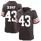 ＃43 Men's Mohamoud Diabate Brown Game Cleveland Browns Team Color Jersey