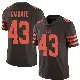 ＃43 Men's Mohamoud Diabate Brown Limited Cleveland Browns Color Rush Jersey