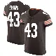 ＃43 Men's Nate Evans Brown Elite Cleveland Browns Vapor Jersey