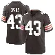 ＃43 Men's Nate Evans Brown Game Cleveland Browns Team Color Jersey