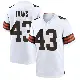 ＃43 Men's Nate Evans White Game Cleveland Browns Jersey