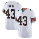 ＃43 Men's Nate Evans White Limited Cleveland Browns Vapor Untouchable Jersey