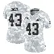 ＃43 Women's Drew Biber Arctic Camo Limited Cleveland Browns 2024 Salute to Service Jersey