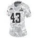 ＃43 Women's Drew Biber Arctic Camo Limited Cleveland Browns 2024 Salute to Service Jersey
