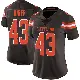 ＃43 Women's Drew Biber Brown Limited Cleveland Browns Team Color Vapor Untouchable Jersey