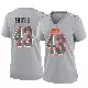 ＃43 Women's Drew Biber Gray Game Cleveland Browns Atmosphere Fashion Jersey