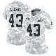 ＃43 Women's Mohamoud Diabate Arctic Camo Limited Cleveland Browns 2024 Salute to Service Jersey