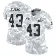 ＃43 Women's Nate Evans Arctic Camo Limited Cleveland Browns 2024 Salute to Service Jersey