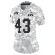 ＃43 Women's Nate Evans Arctic Camo Limited Cleveland Browns 2024 Salute to Service Jersey