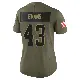 ＃43 Women's Nate Evans Olive Limited Cleveland Browns 2025 Salute to Service Jersey