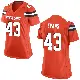 ＃43 Women's Nate Evans Orange Game Cleveland Browns Alternate Jersey