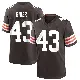 ＃43 Youth Drew Biber Brown Game Cleveland Browns Team Color Jersey