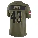 ＃43 Youth Drew Biber Olive Limited Cleveland Browns 2025 Salute to Service Jersey