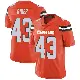 ＃43 Youth Drew Biber Orange Limited Cleveland Browns Alternate Vapor Untouchable Jersey