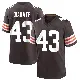 ＃43 Youth Mohamoud Diabate Brown Game Cleveland Browns Team Color Jersey