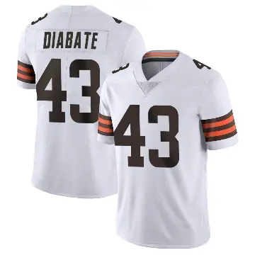 ＃43 Youth Mohamoud Diabate White Limited Cleveland Browns Vapor Untouchable Jersey