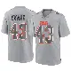 ＃43 Youth Nate Evans Gray Game Cleveland Browns Atmosphere Fashion Jersey