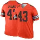 ＃43 Youth Nate Evans Orange Legend Cleveland Browns Inverted Jersey