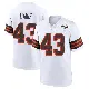 ＃43 Youth Nate Evans White Game Cleveland Browns 1946 Collection Alternate Jersey