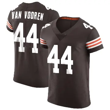 ＃44 Men's Mitch Van Vooren Brown Elite Cleveland Browns Vapor Jersey