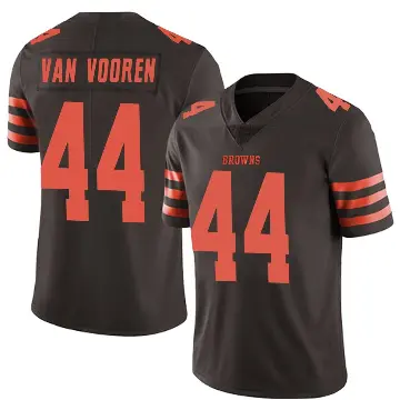 ＃44 Men's Mitch Van Vooren Brown Limited Cleveland Browns Color Rush Jersey