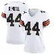 ＃44 Women's Anthony Kendall White Game Cleveland Browns Jersey
