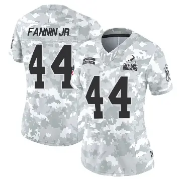 ＃44 Women's Harold Fannin Jr. Arctic Camo Limited Cleveland Browns 2024 Salute to Service Jersey
