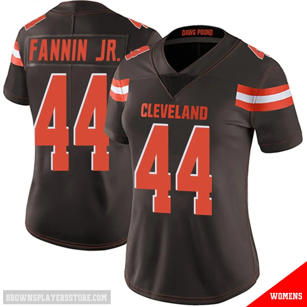 ＃44 Women's Harold Fannin Jr. Brown Limited Cleveland Browns Team Color Vapor Untouchable Jersey