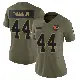 ＃44 Women's Harold Fannin Jr. Olive Limited Cleveland Browns 2025 Salute to Service Jersey