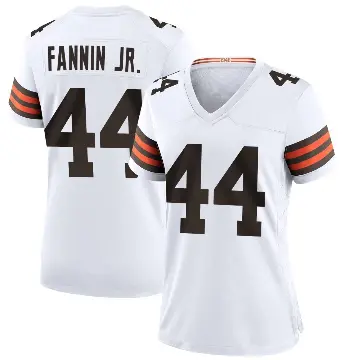 ＃44 Women's Harold Fannin Jr. White Game Cleveland Browns Jersey