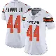 ＃44 Women's Harold Fannin Jr. White Limited Cleveland Browns Vapor Untouchable Jersey