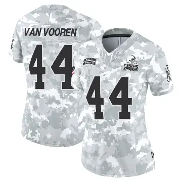 ＃44 Women's Mitch Van Vooren Arctic Camo Limited Cleveland Browns 2024 Salute to Service Jersey