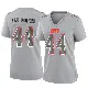 ＃44 Women's Mitch Van Vooren Gray Game Cleveland Browns Atmosphere Fashion Jersey