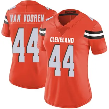 ＃44 Women's Mitch Van Vooren Orange Limited Cleveland Browns Alternate Vapor Untouchable Jersey