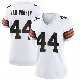 ＃44 Women's Mitch Van Vooren White Game Cleveland Browns Jersey