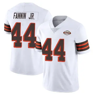 ＃44 Youth Harold Fannin Jr. White Limited Cleveland Browns Vapor 1946 Collection Alternate Jersey