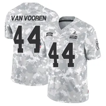 ＃44 Youth Mitch Van Vooren Arctic Camo Limited Cleveland Browns 2024 Salute to Service Jersey