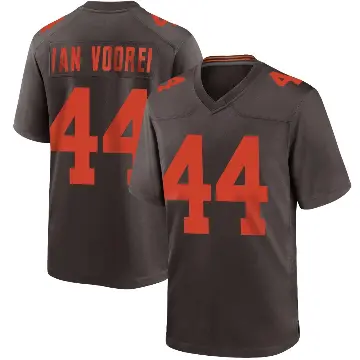 ＃44 Youth Mitch Van Vooren Brown Game Cleveland Browns Alternate Jersey