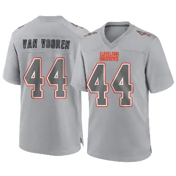 ＃44 Youth Mitch Van Vooren Gray Game Cleveland Browns Atmosphere Fashion Jersey