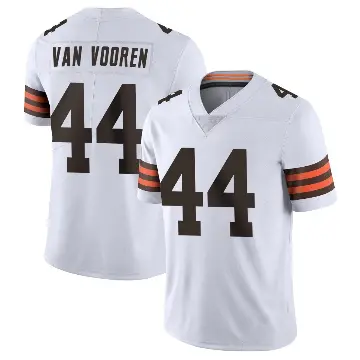 ＃44 Youth Mitch Van Vooren White Limited Cleveland Browns Vapor Untouchable Jersey